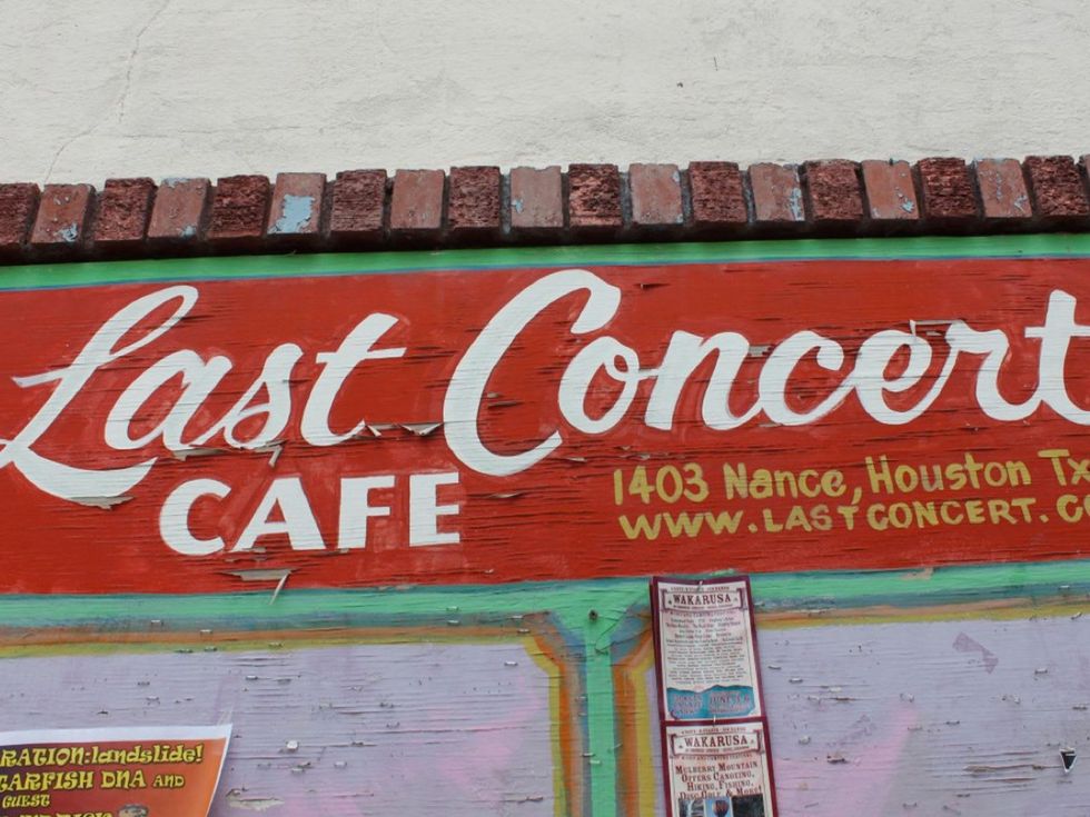 Last Concert Cafe sign