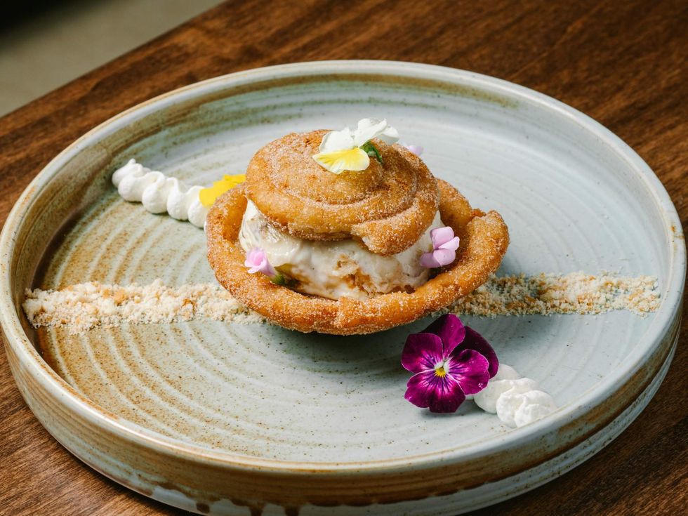 Late August \u200bBanana-pudding stuffed churro