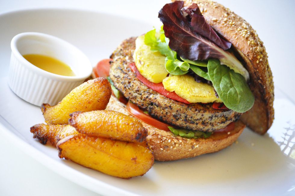 Latin Bites spring menu May 2013 Quinoa Burger