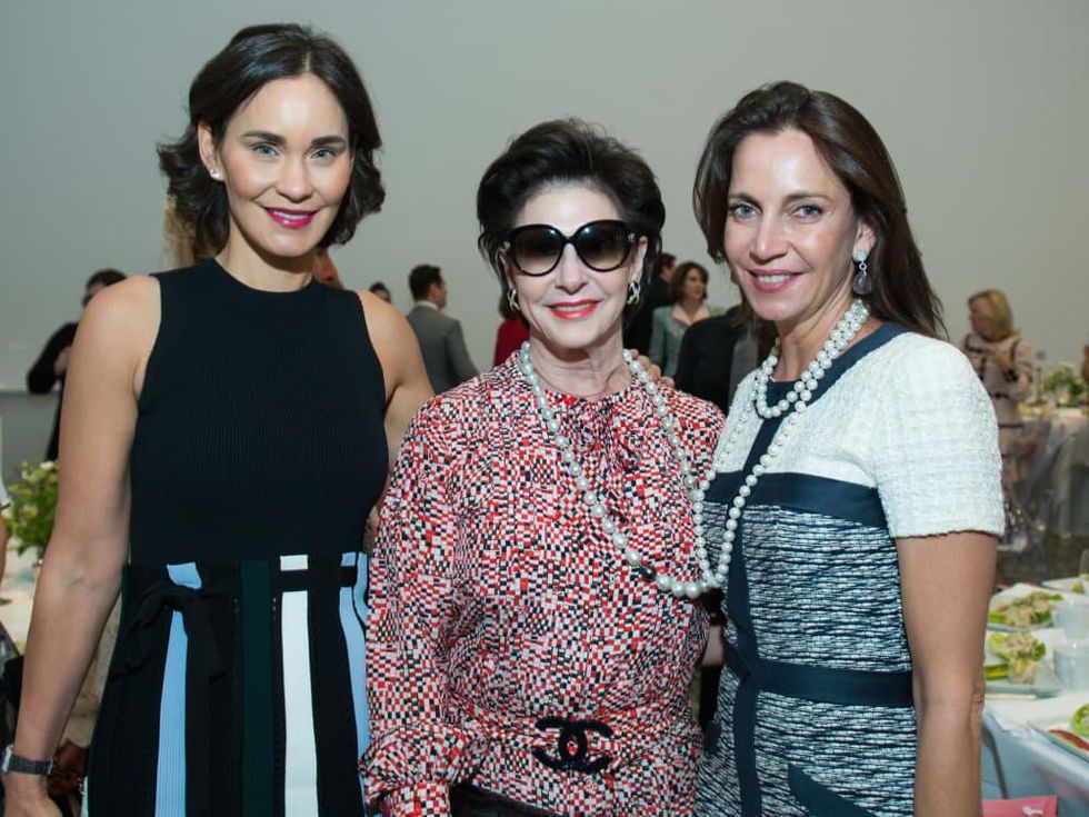 Laura Arnold, Elyse Lanier, Aliyya Stude at Oscar de la Renta fashion show at MFAH