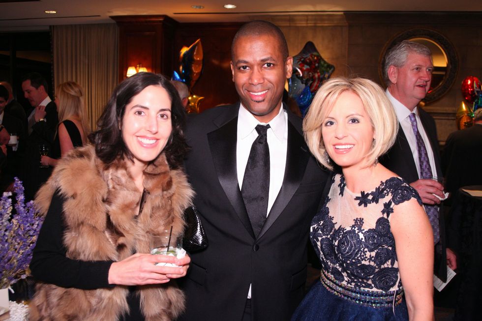 Laura Clark, from left, Quinn Flagg and Amy Davis at Crossroads School's "Superhero Soiree" Gala February 2015