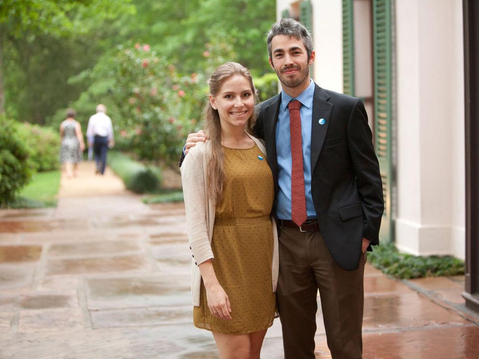 Laura Penney and Jordan Dupuis at Bayou Bend's Bubbly on the Bend April 2014