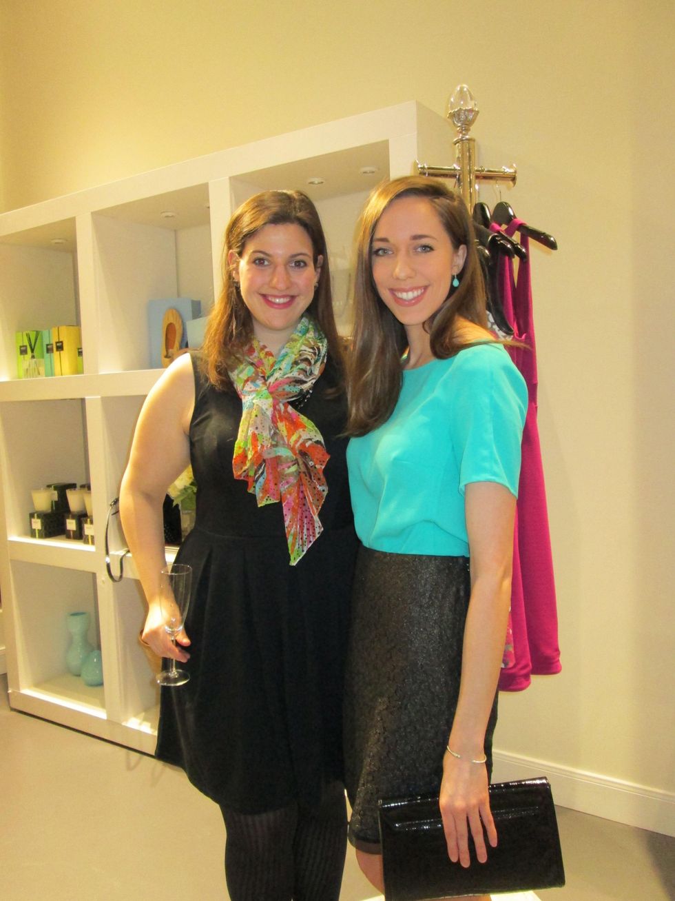 Laura Sloane, left, and AnneMarie Broussard at David Zyla at Atrium Ready to Wear January 2014