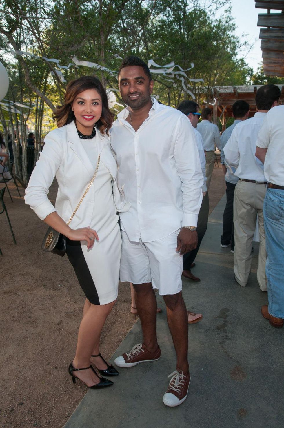 Laura Tellez and Ben Simon at the Urban Green Birthday en Blanc May 2014