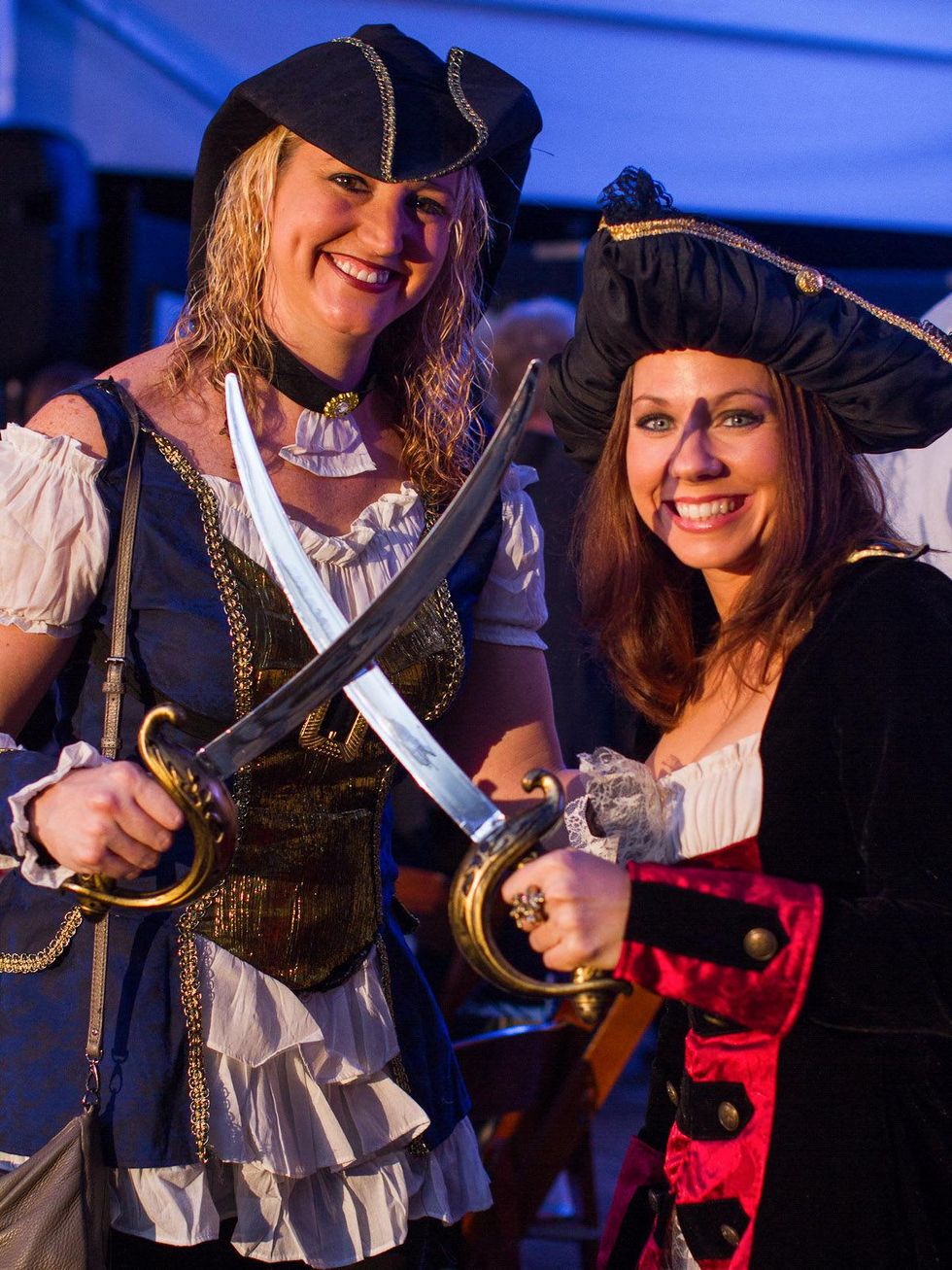 Laura Veale and Cortney Hancock at Bayou City Art Festival Downtown's Art Heist