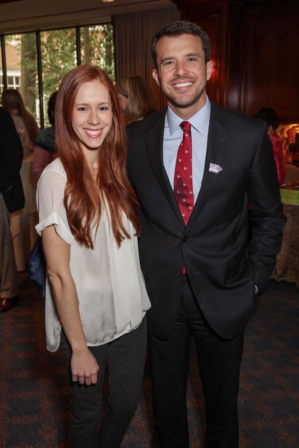 Lauren Barnes and Alex Bonetti at the Houston Hospice butterfly luncheon April 2015