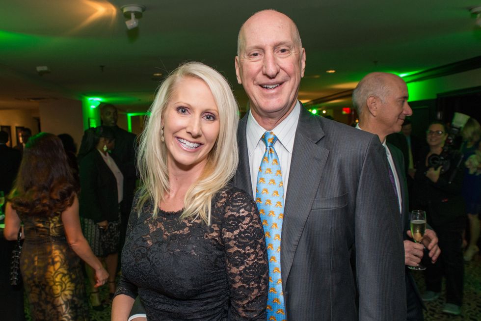 Laurie and Tracy Krohn at the Touchdown for Teachers dinner November 2014