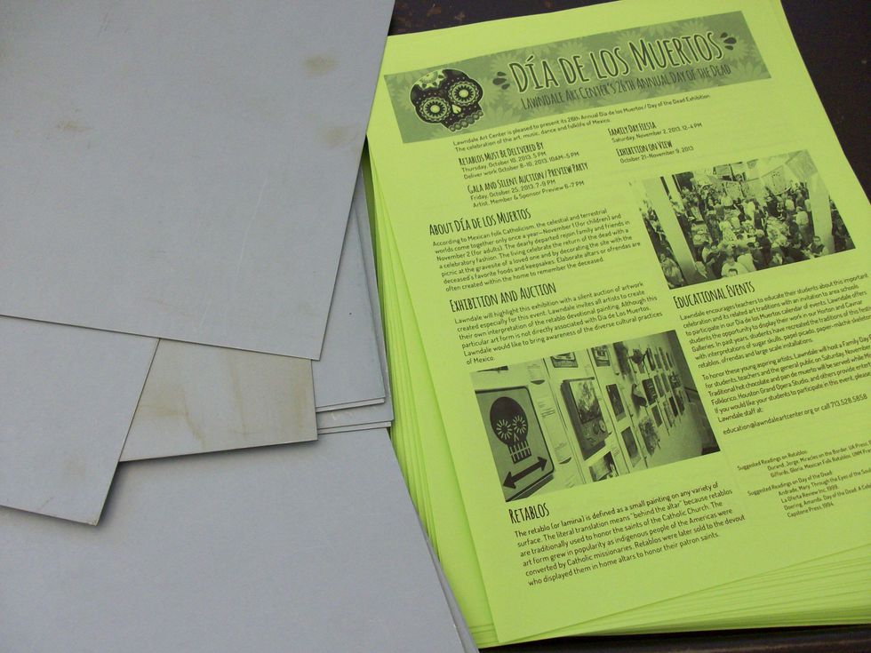 Lawndale Art Center retablo tin distribution August 2013