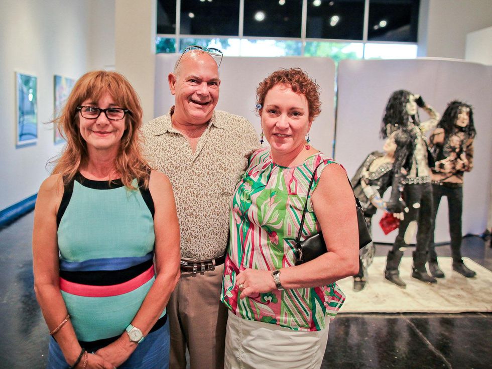 Lawndale Art Center The Big Show VIP reception July 2013 Lynette Henry, Bob Lordi and Julie Farr