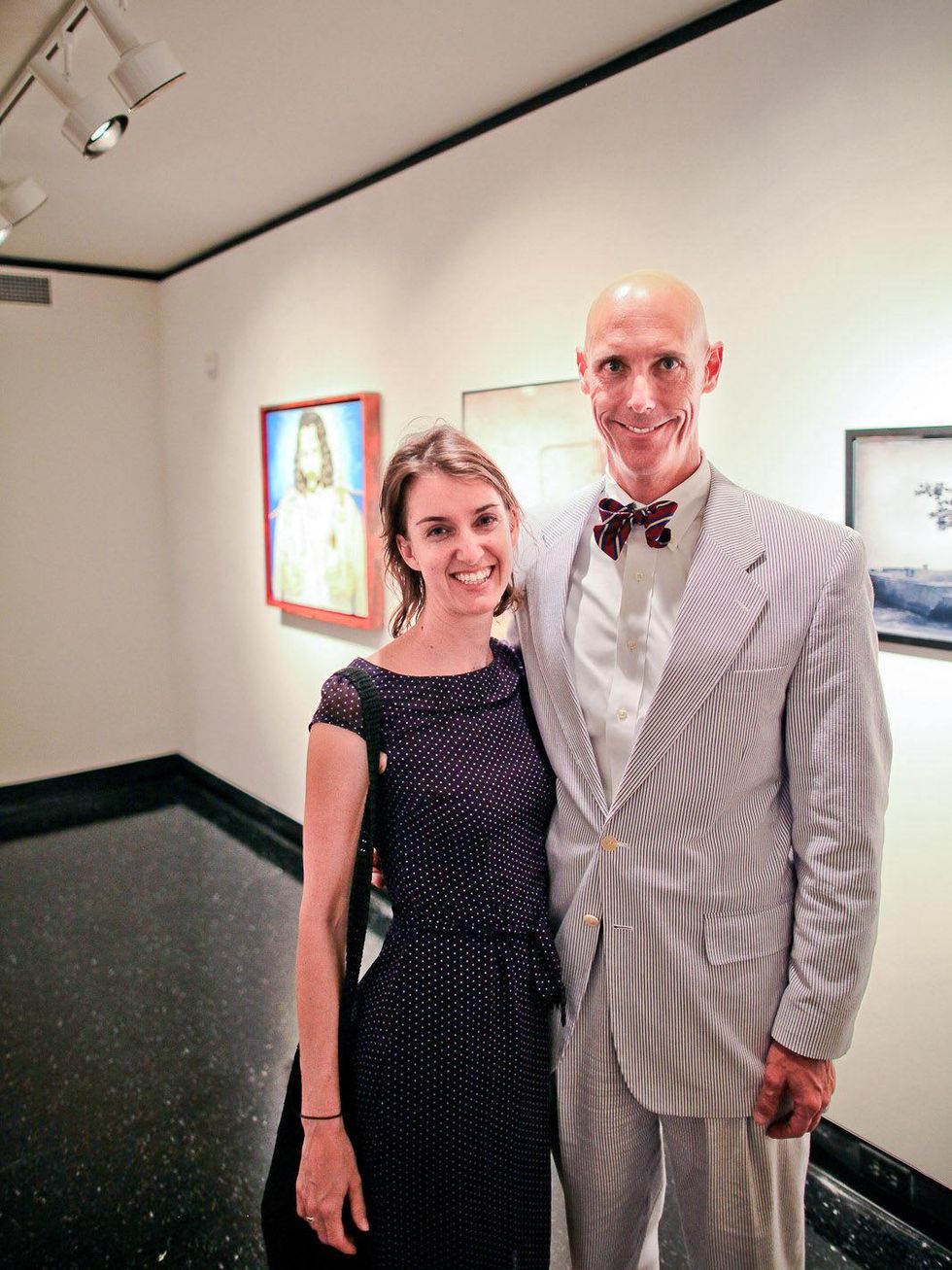 Lawndale Art Center The Big Show VIP reception July 2013 Victoria Ludwin and John Wilson