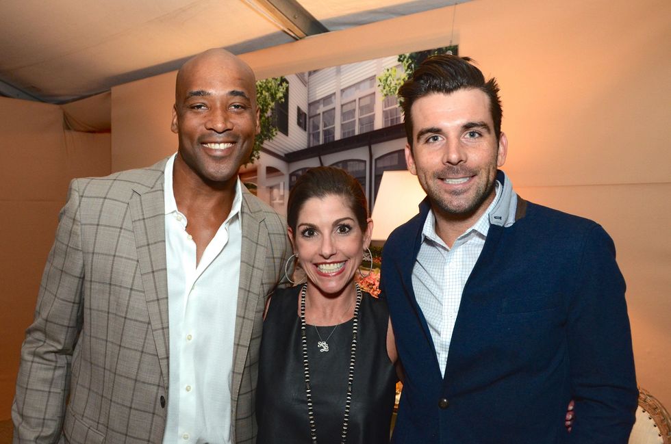 Lawrence Clayton III, from left, Leslie Strauss and Michael Chabala at the Butler Brothers party November 201