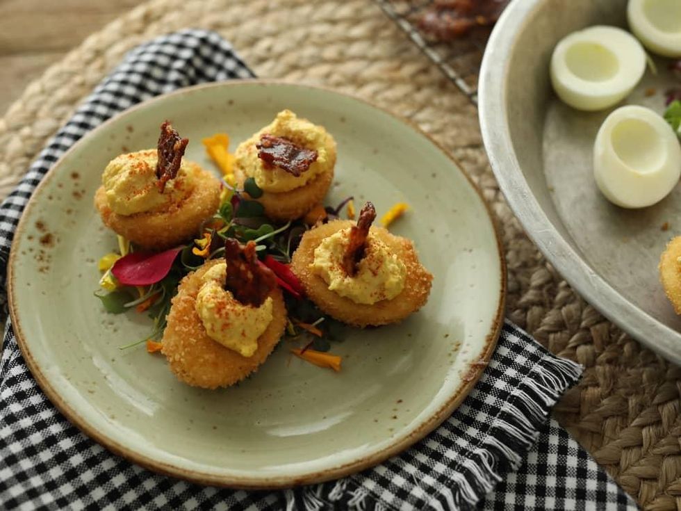 Lazy Dog Restaurant & Bar deviled eggs