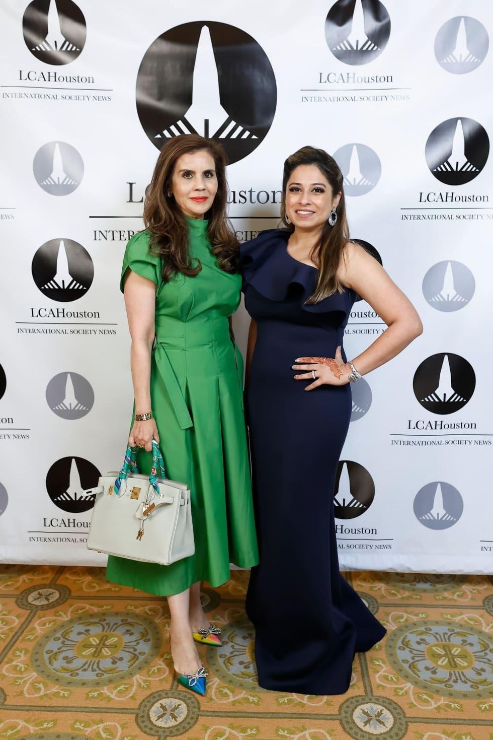 LCA Houston Mother's Day Soiree 2022 Azra Rauf with event co-chair Dr. Fabia Younus
