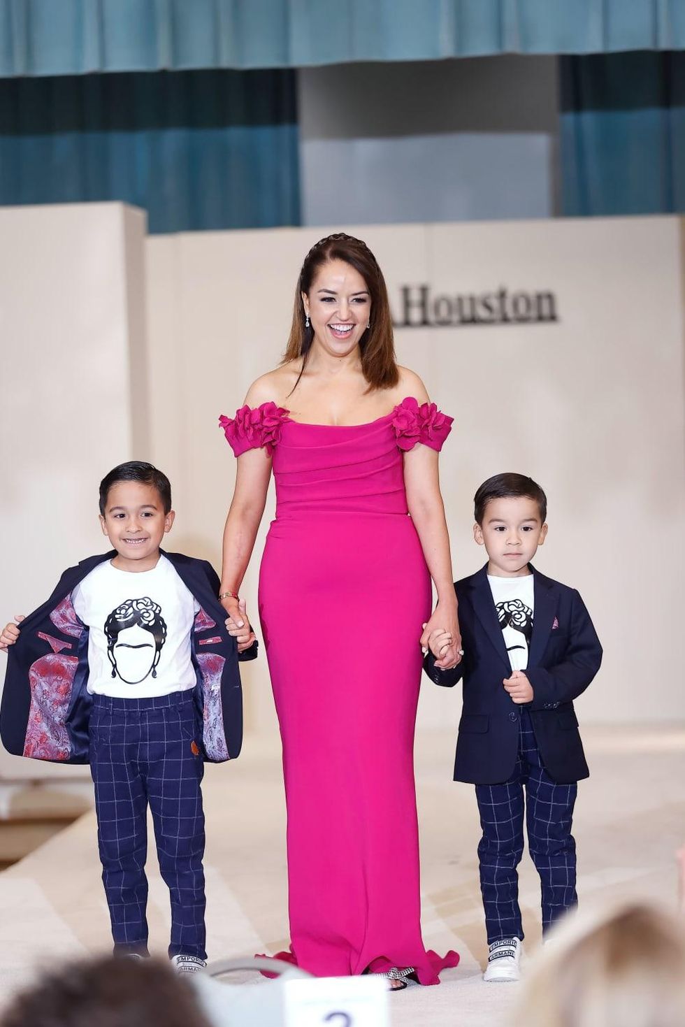 LCA Houston Mother's Day Soiree 2022 Maria Moncada Alaoui with her nephews