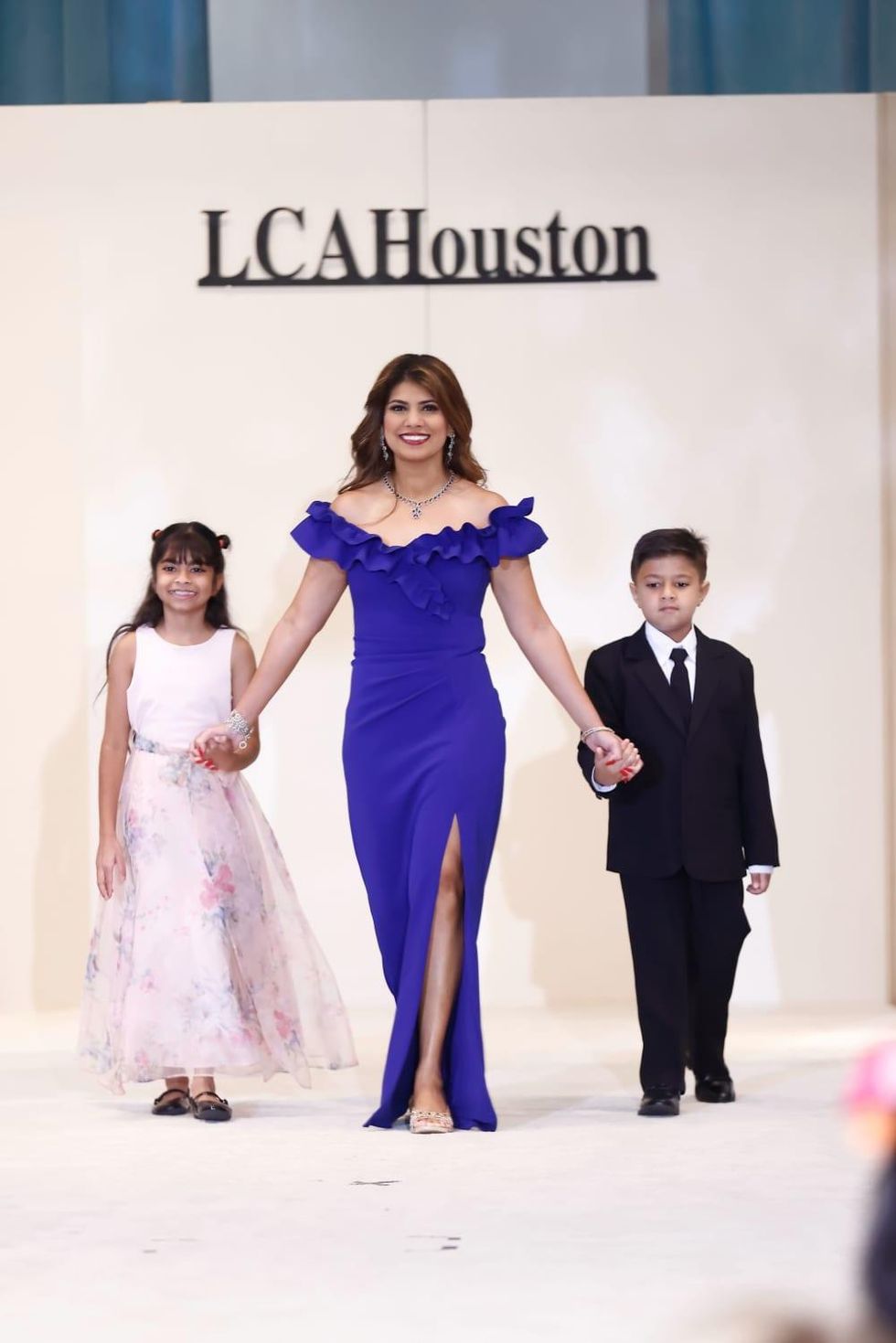 LCA Houston Mother's Day Soiree 2022 Namrata Goel Sharma with her children