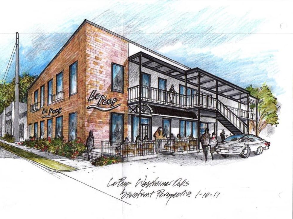 Le Peep new location exterior drawing