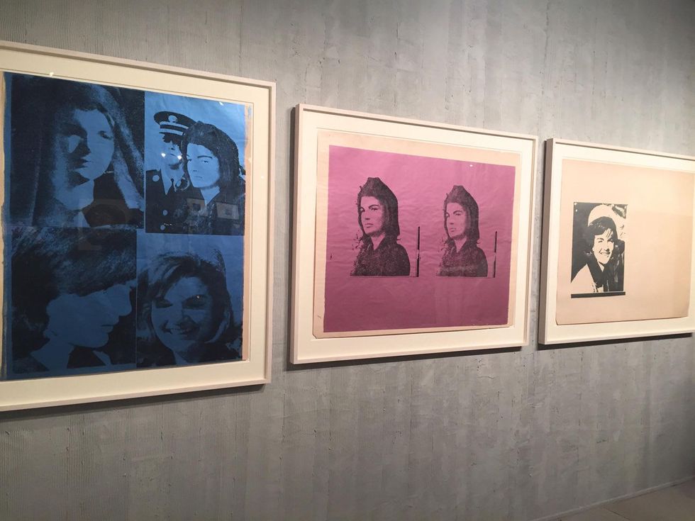 Lea Weingarten Armory Arts Week Fair Story March 2015 Image 10 Andy Warhol Jackie I, Jackie II, Jackie III, 1965 - 66 Trial proofs Susan Sheehan Gallery