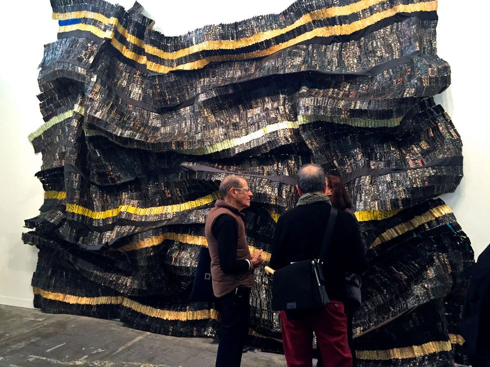 Lea Weingarten Armory Arts Week Fair Story March 2015 Image 14 El Anatsui Black Block Jack Shainman Gallery