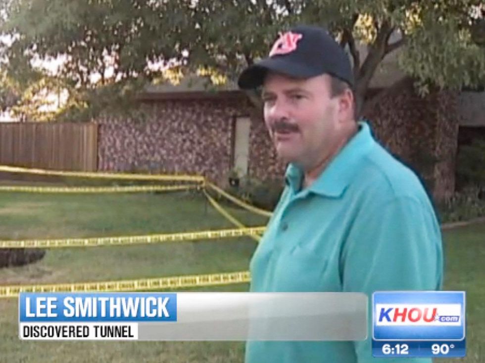 Lee Smithwick Lubbock man discovers hidden tunnel in back yard September 2013