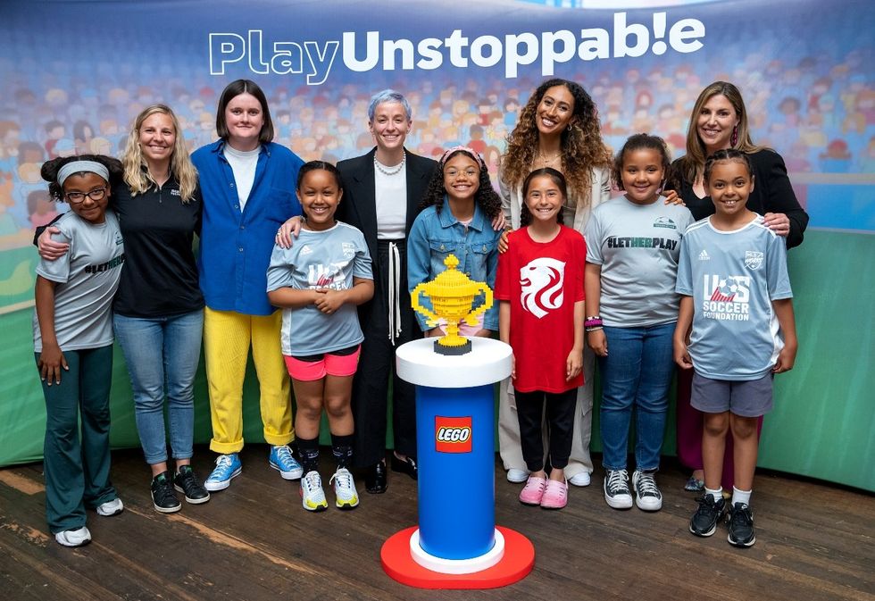 Massive Houston LEGO popup 'play stadium experience' stacks soccer