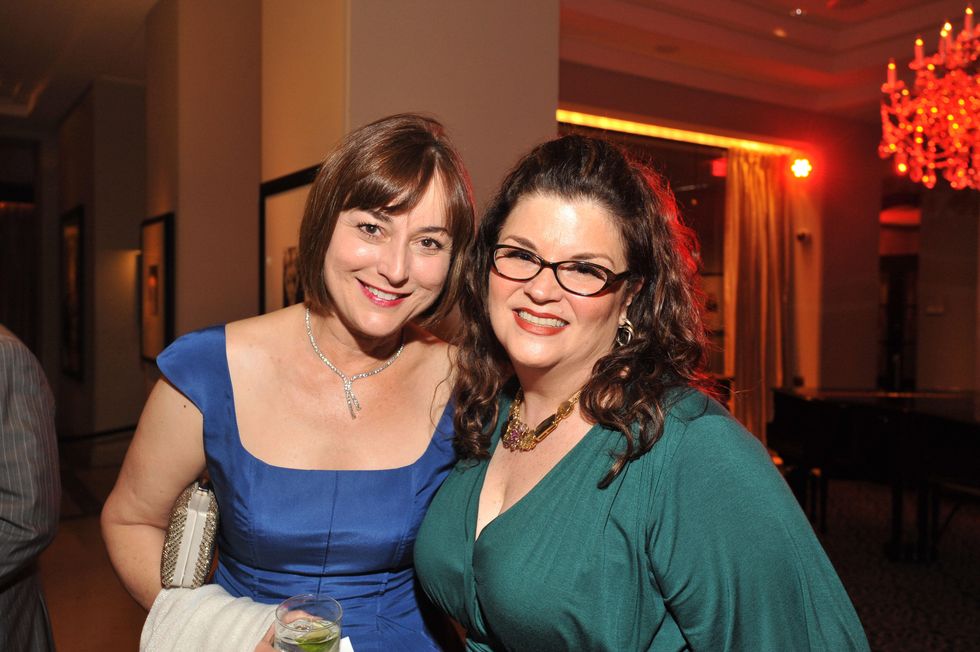 Leigh Smith, left, and Kate Ostrow-Yadan at the Houston Arts Alliance event with Rita Moreno May 2014