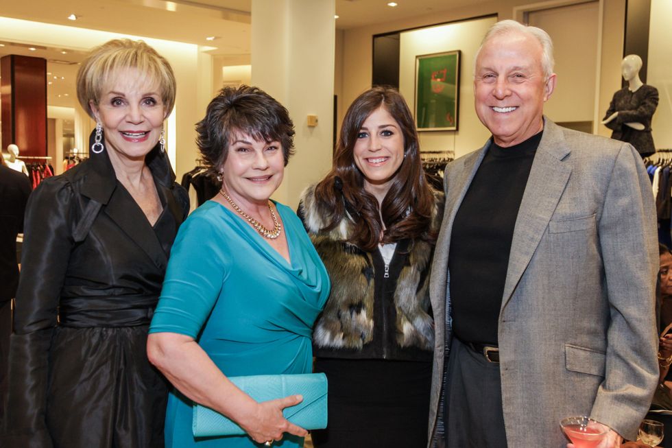 Leisa Holland Nelson, from left, Linda Comeaux, Laura Nelson and Jay Comeaux at the Women of Distinction announcement party October 2014