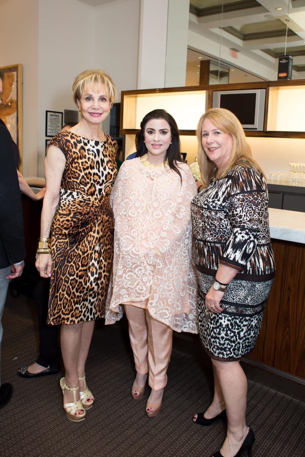 Leisa Holland Nelson, Maha Rasheed Khan, Stacey Swift at International Soiree Kickoff