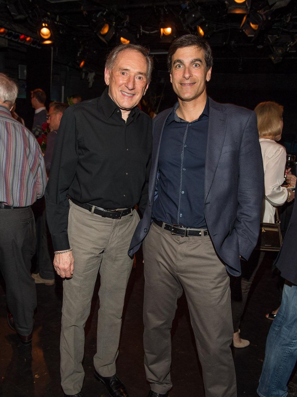 Leonard Rutan, left, and Dominic Celletti at George Lancaster's birthday bash October 2013