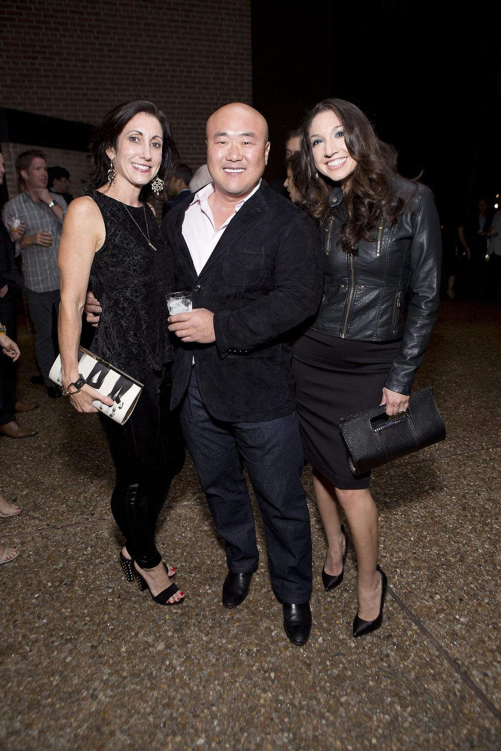 Leslie Hassen, from left, Chong Yi and Jill Shull at the Rothko Chapel Moonrise Party October 2014