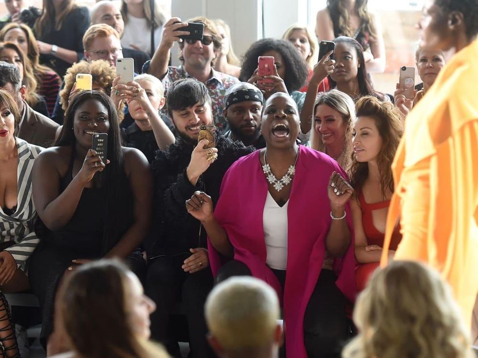 Leslie Jones reacts to Christopher Siriano collection at New York Fashion Week