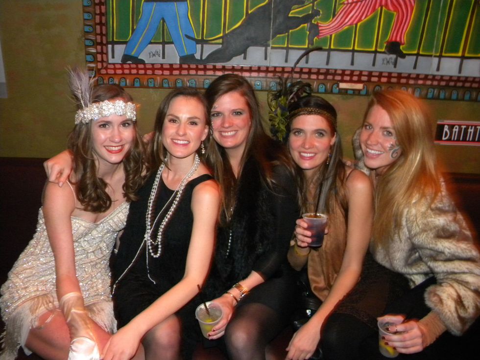 Lilly Lewis, from left, Megan Utkov, Allison Monroe, Annie Daugherty and Linden Utt at the TIRR party January 2015