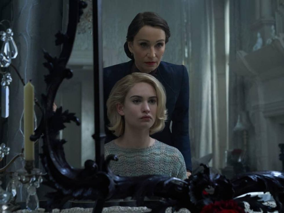 Lily James and Kristin Scott Thomas in Rebecca