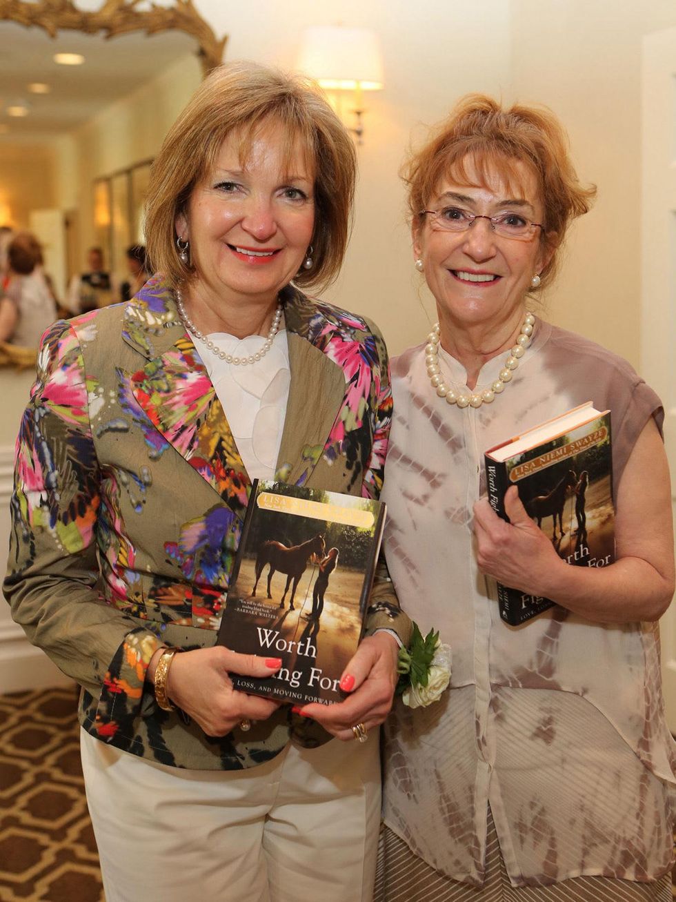 Linda Anderson, left, and Karen Selleck at the St. Luke's Friends of Nursing luncheon April 2014
