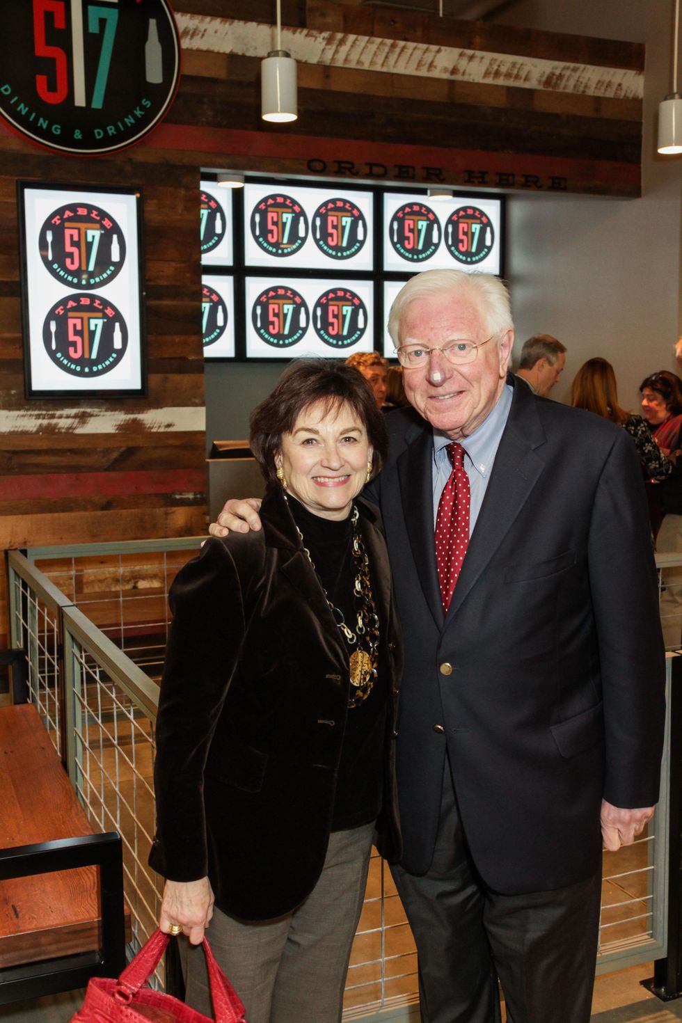 Linda Gale and Mark White at the H-E-B San Felipe and Table 57 Social February 2015