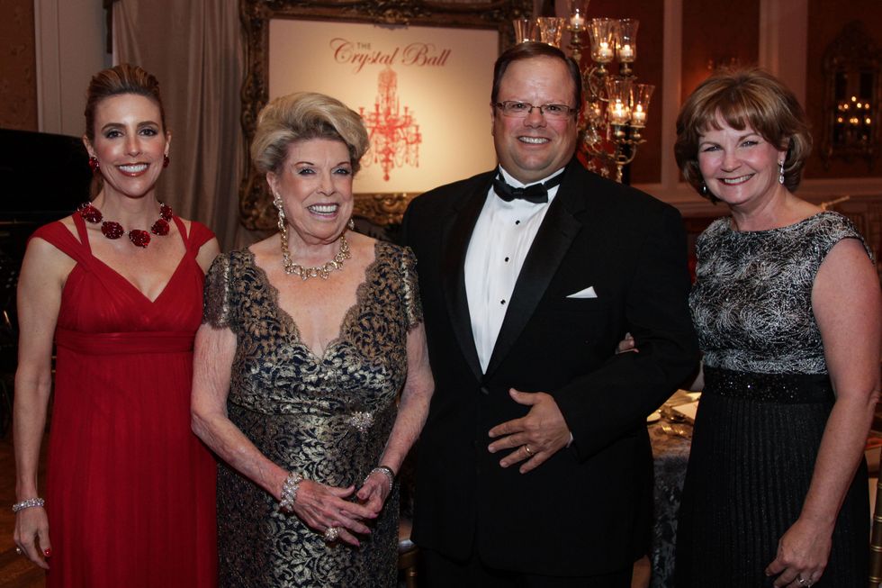 Linda Lyons Brown, from left, Joan Lyons and Ted and Stacey Lyons at the Huffington Center on Aging Gala November 2013