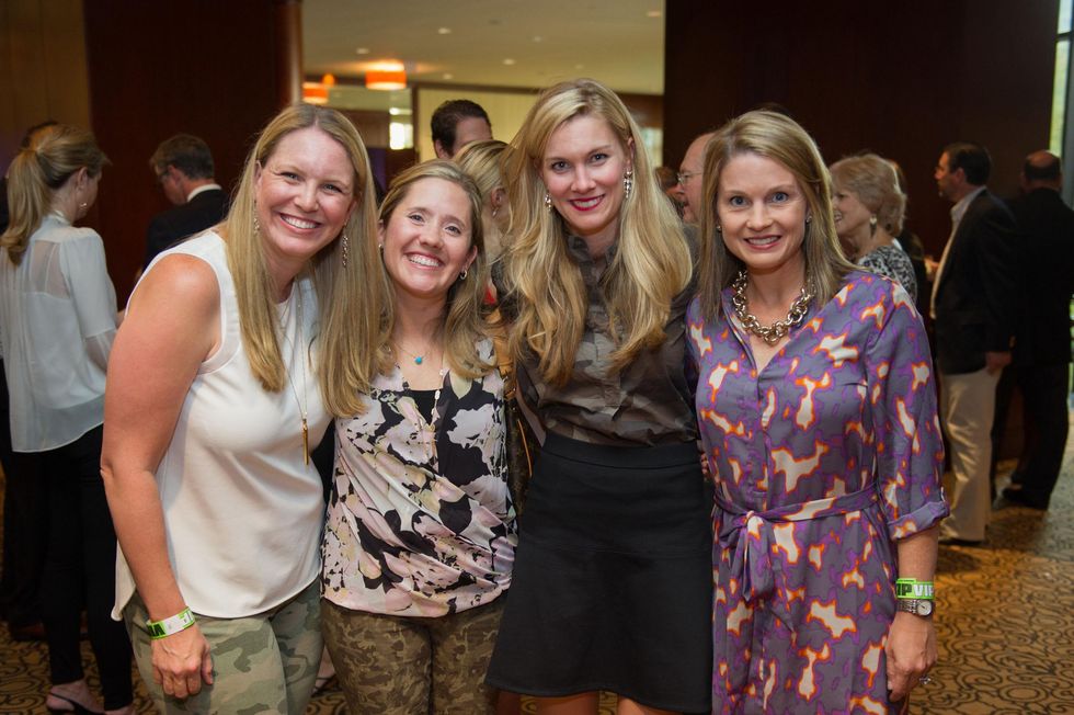 Lindsay Martin, from left, Ruth Cagle, Carly Lee and Sarah Wynne at the LifeHouse Houston Duck Dynasty dinner September 2014