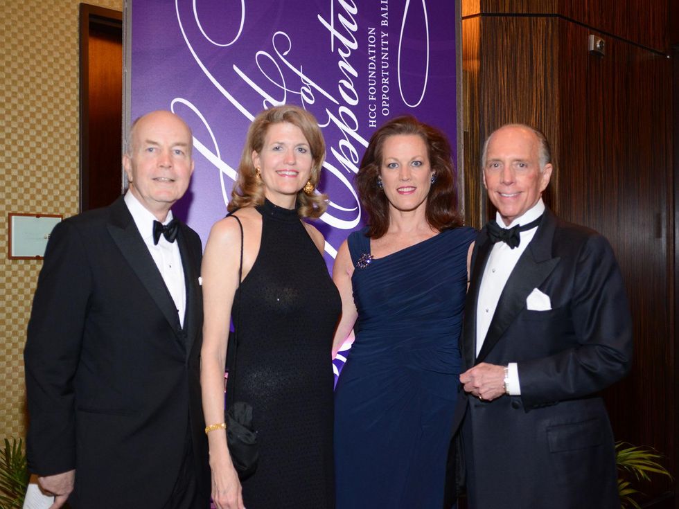 Lisa and Paul Clemenceau, from left, and Sarah and Alfred Moran at the Houston Community College Gala February 2014