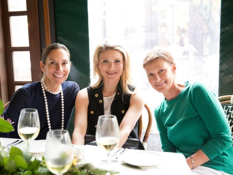 Lisa Holthouse, Stephanie Cockrell, Alexandra Knight at Adam Lippes luncheon