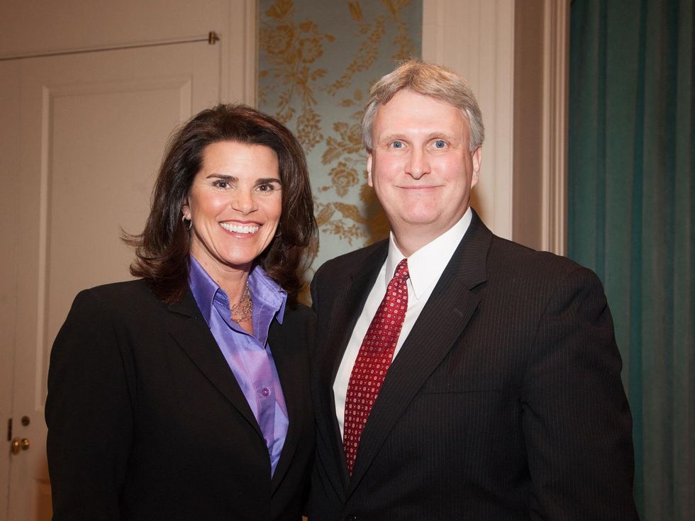 Lisa Malosky and Michael Anderson at the Interfaith Ministries luncheon January 2014