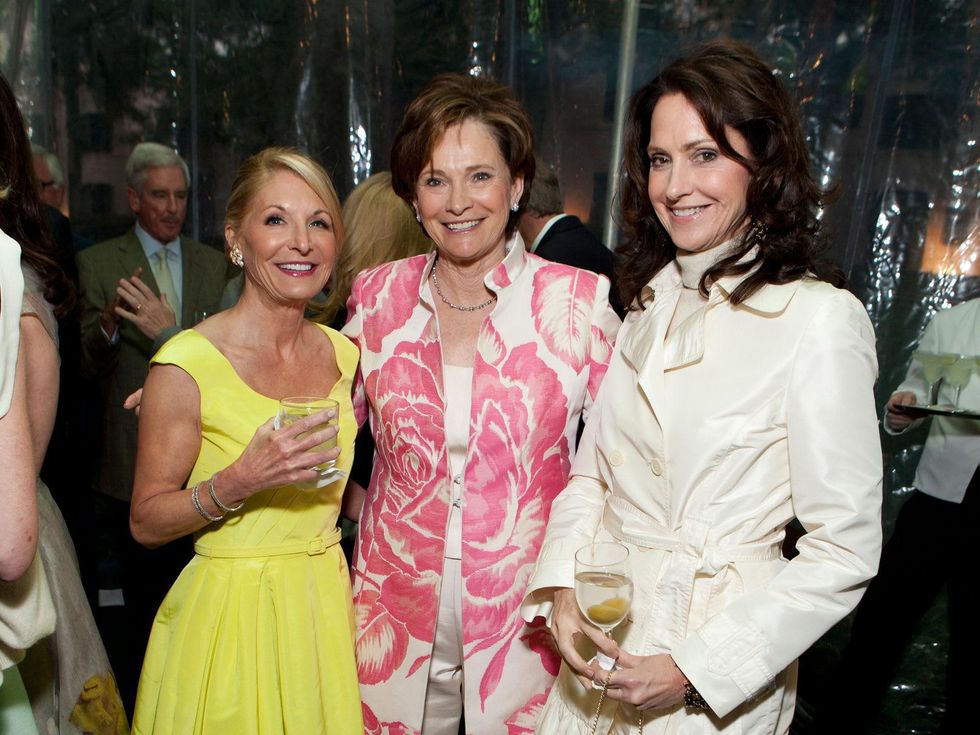 Lisa Mears, from left, Bobbie Nau and Laurie Morian at the Bayou Bend Garden Party April 2014