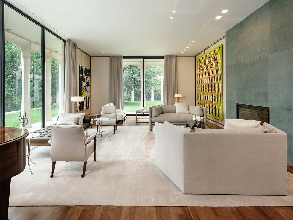 Living room at 10210 Strait Ln. in Dallas