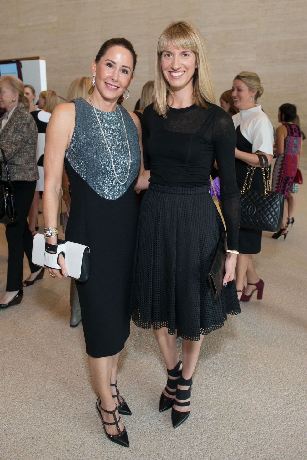 Liz Glanville, left, and Chris Goins at the SPA luncheon with Lauren Bush Lauren October 2014