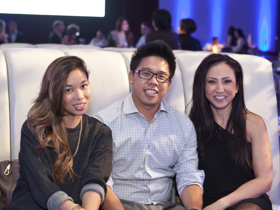 Liz Ha, from left, Thomas Chen and Dawn Nophsker at the Royal Sonesta Hotel renovation unveiling November 2013