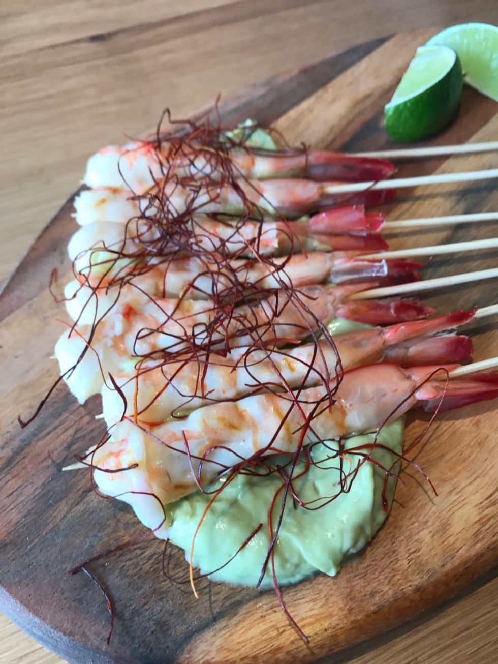 Local Foods downtown shrimp skewer