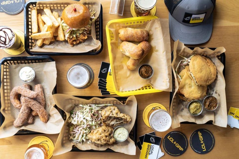 Local Group Brewing food spread