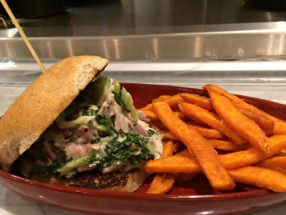 Local Pour The Woodlands burger french fries