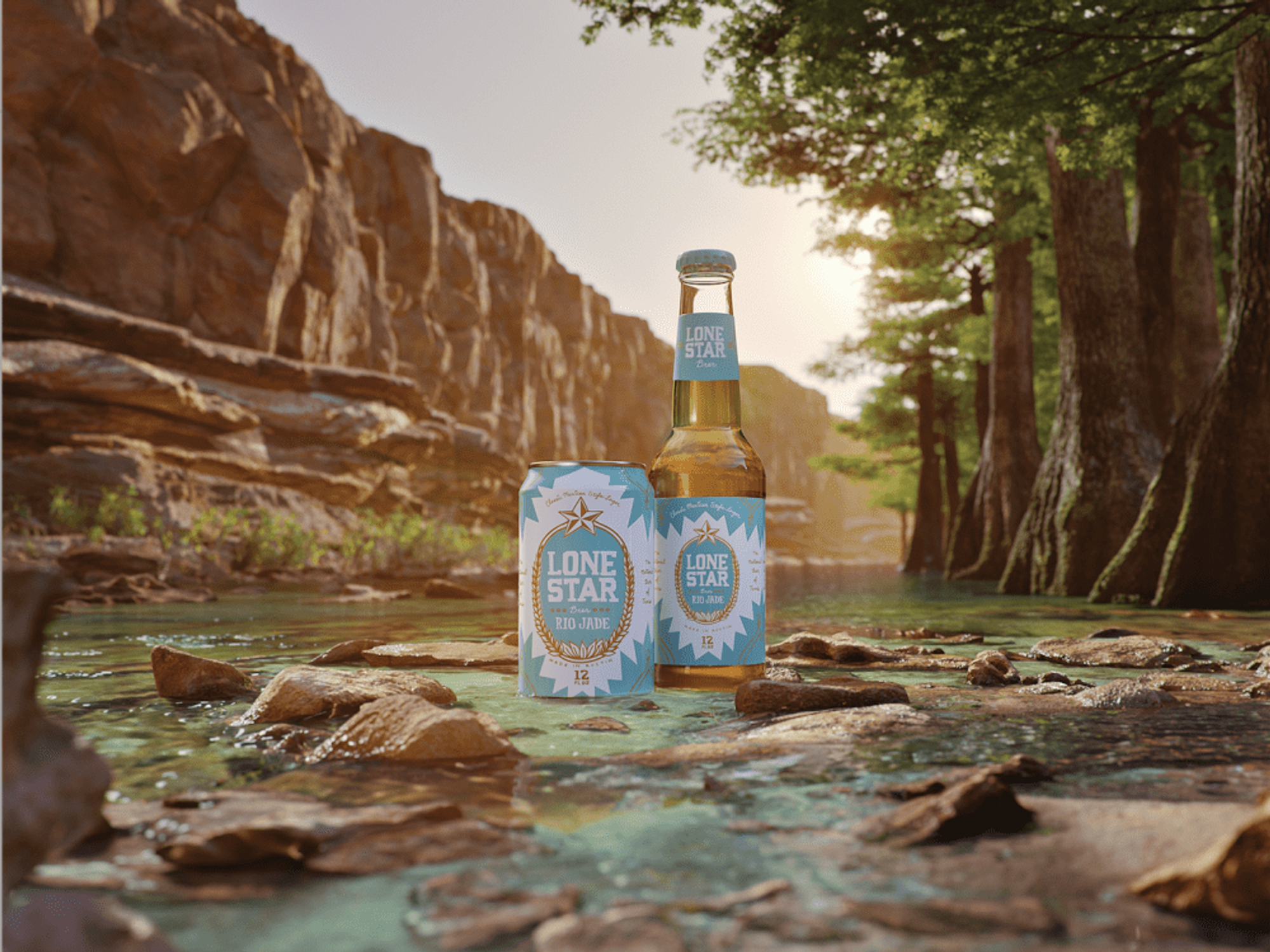 Lone Star Beer Rio Jade river