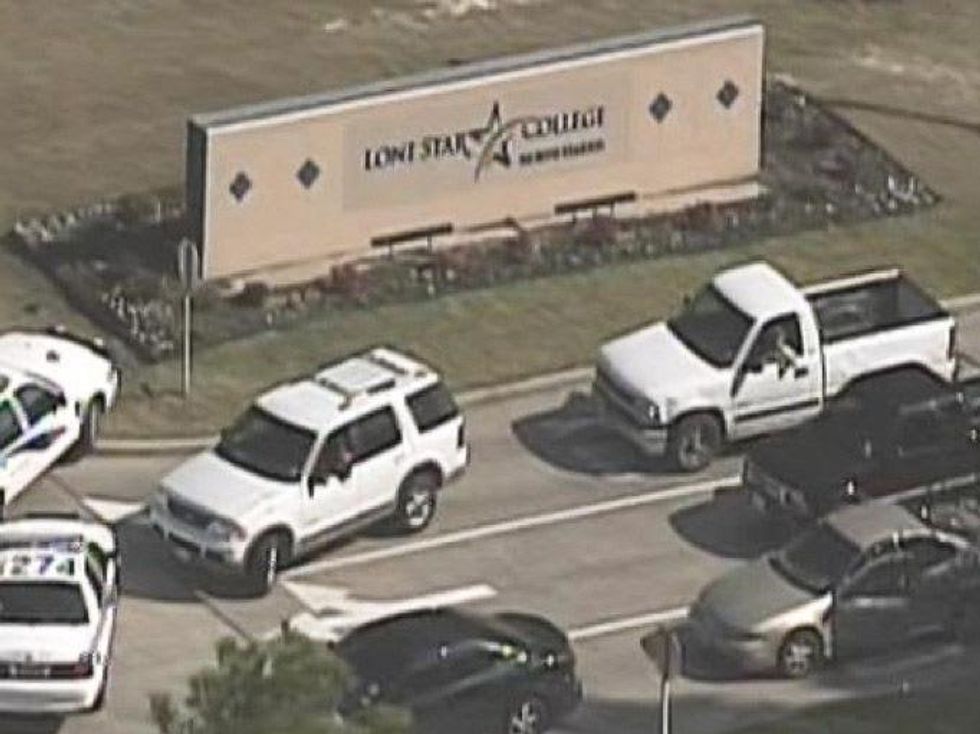 Lone Star College shooting, police cars, January 2013