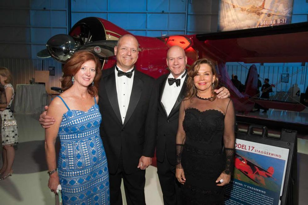 Lone Star Flight Museum gala 5/16 Freya Shiller, Steve Shiller, Russell Thorstenberg, Carolyn Pardue
