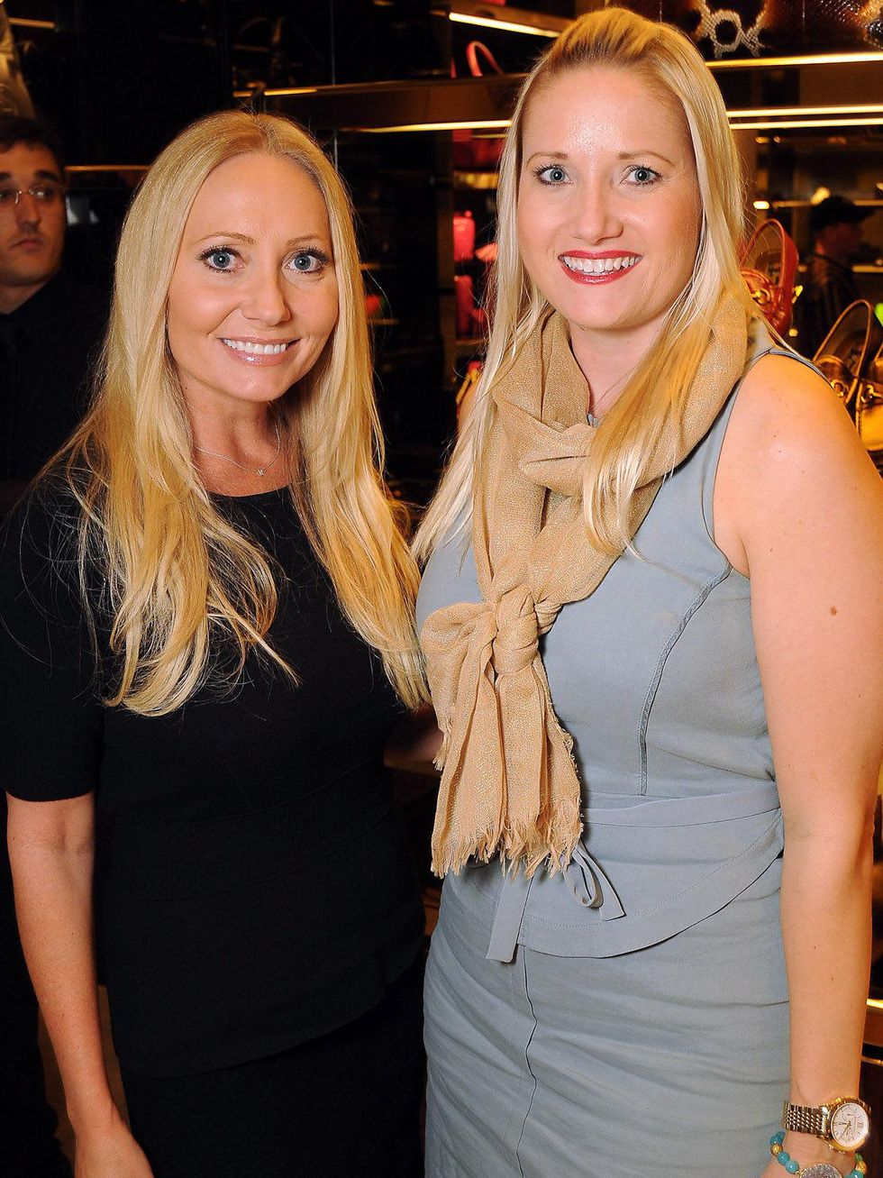 Lori Lemon-Geshay, left, and Nicole Brende at the Gucci Alley Theatre cocktail party October 2013